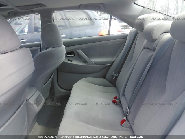 4T1BE46K18U210276 - 2008 TOYOTA CAMRY CE/LE/XLE/SE SILVER photo 8