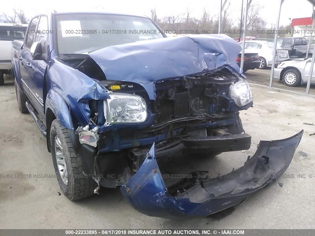 5TBDT44136S536734 - 2006 TOYOTA TUNDRA DOUBLE CAB SR5 BLUE photo 6