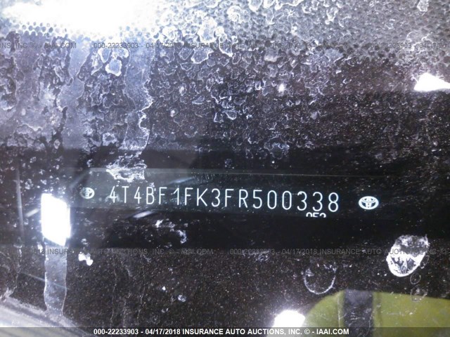 4T4BF1FK3FR500338 - 2015 TOYOTA CAMRY LE/XLE/SE/XSE ნაცრისფერი ფოტო 9