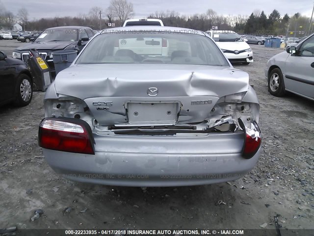 1YVGF22D215248905 - 2001 MAZDA 626 ES/LX SILVER photo 6