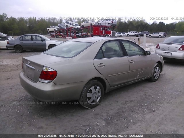 4T1BE32K05U605478 - 2005 TOYOTA CAMRY LE/XLE/SE ოქროსფერი ფოტო 4