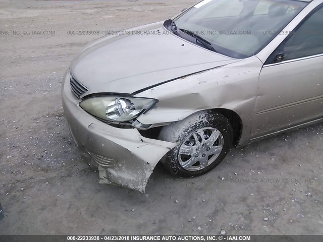 4T1BE32K05U605478 - 2005 TOYOTA CAMRY LE/XLE/SE ოქროსფერი ფოტო 6