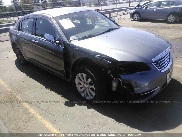 1C3CCBCG9DN607620 - 2013 CHRYSLER 200 LIMITED GRAY photo 1