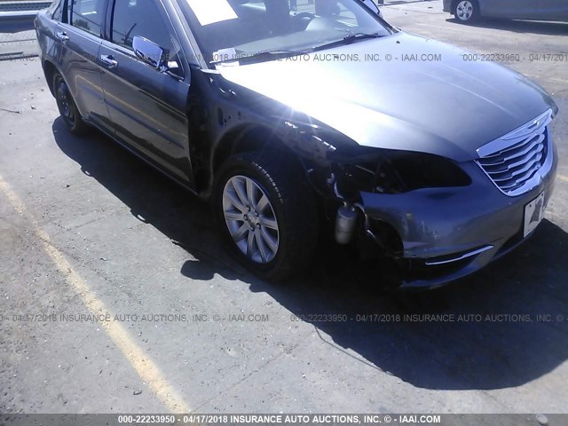 1C3CCBCG9DN607620 - 2013 CHRYSLER 200 LIMITED GRAY photo 6