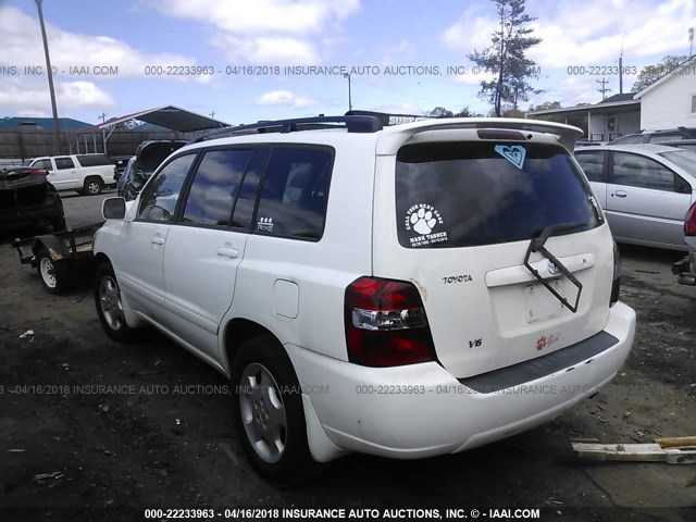 JTEDP21A950088680 - 2005 TOYOTA HIGHLANDER LIMITED WHITE photo 3