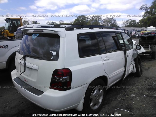 JTEDP21A950088680 - 2005 TOYOTA HIGHLANDER LIMITED WHITE photo 4