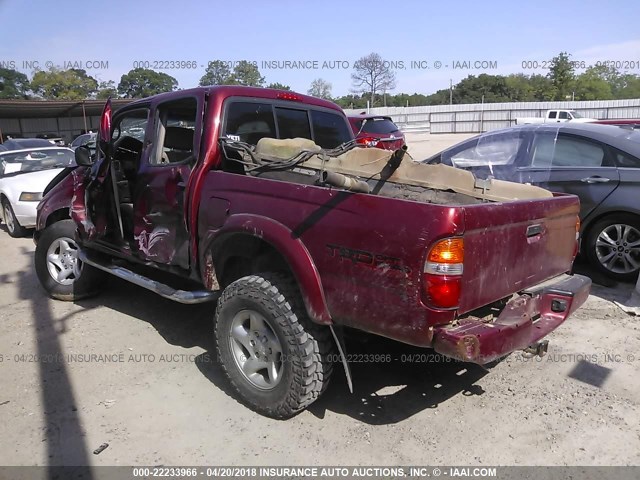 5TEGN92N94Z393774 - 2004 TOYOTA TACOMA DOUBLE CAB PRERUNNER MAROON photo 3
