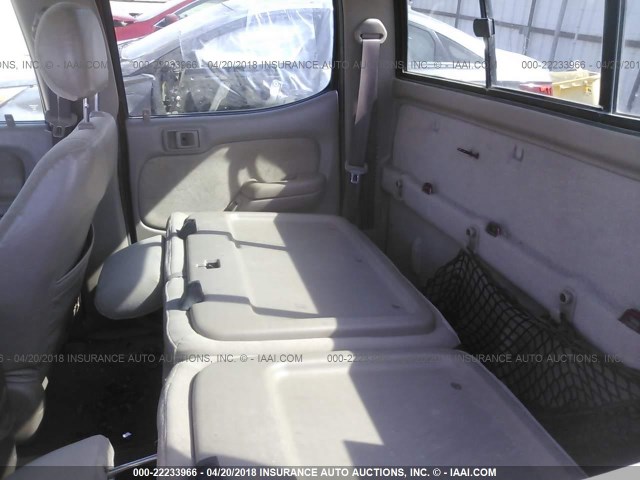 5TEGN92N94Z393774 - 2004 TOYOTA TACOMA DOUBLE CAB PRERUNNER MAROON photo 8