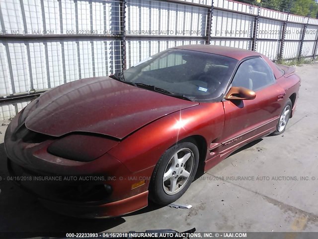 2G2FS22KX22140514 - 2002 PONTIAC FIREBIRD ORANGE photo 2