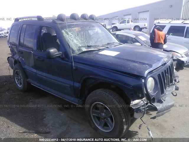 1J4GL38K45W526546 - 2005 JEEP LIBERTY RENEGADE BLUE photo 1