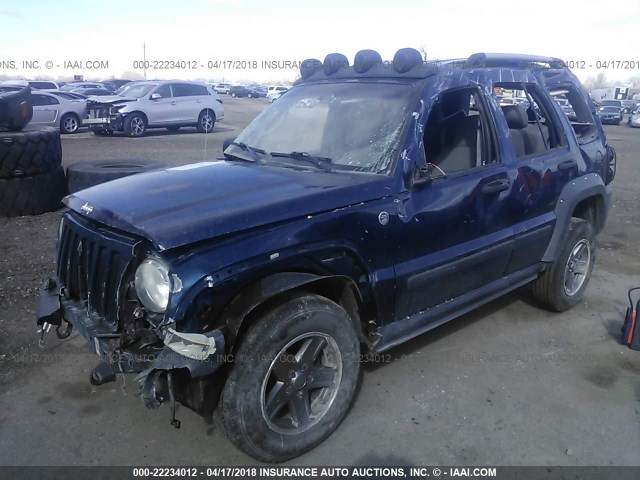 1J4GL38K45W526546 - 2005 JEEP LIBERTY RENEGADE BLUE photo 2