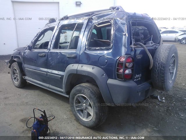 1J4GL38K45W526546 - 2005 JEEP LIBERTY RENEGADE BLUE photo 3