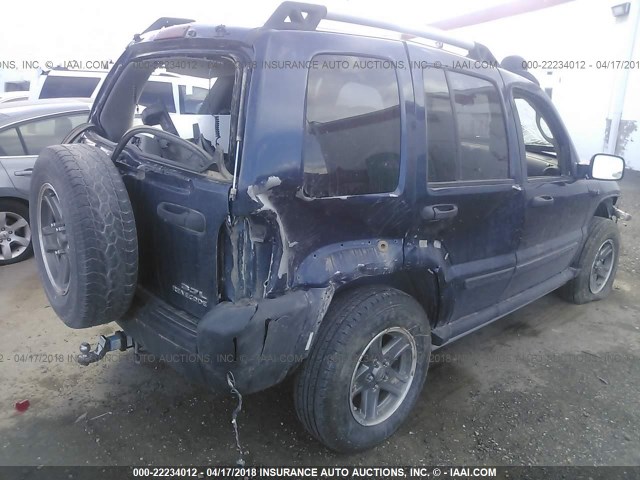 1J4GL38K45W526546 - 2005 JEEP LIBERTY RENEGADE BLUE photo 4
