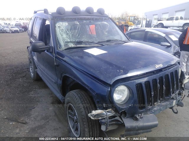 1J4GL38K45W526546 - 2005 JEEP LIBERTY RENEGADE BLUE photo 6