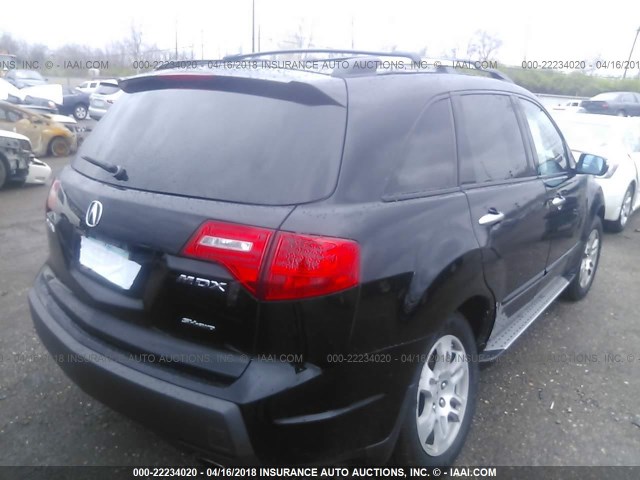 2HNYD28477H546403 - 2007 ACURA MDX TECHNOLOGY BLACK photo 4