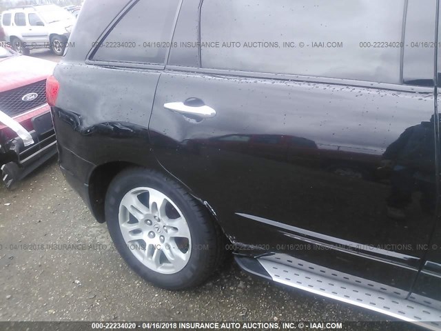 2HNYD28477H546403 - 2007 ACURA MDX TECHNOLOGY BLACK photo 6