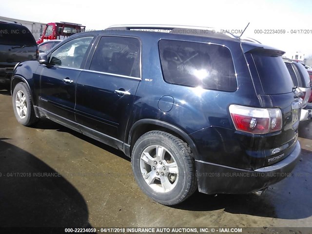 1GKEV23747J163528 - 2007 GMC ACADIA SLT-1 BLUE photo 3