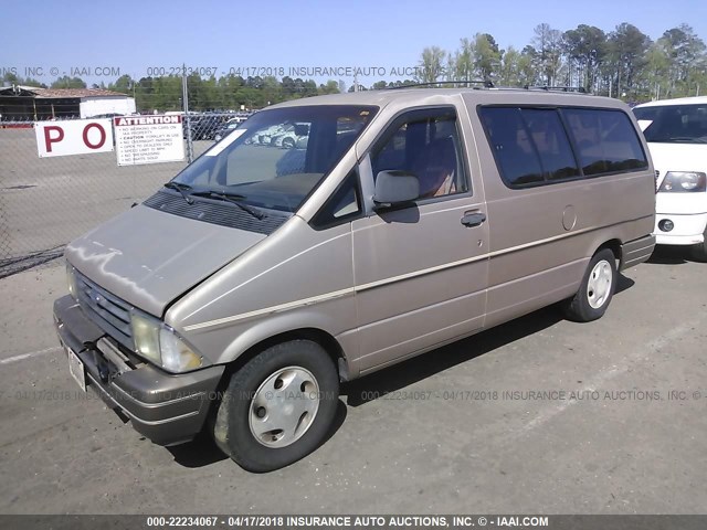 1FMDA31U4PZC29798 - 1993 FORD AEROSTAR BROWN photo 2