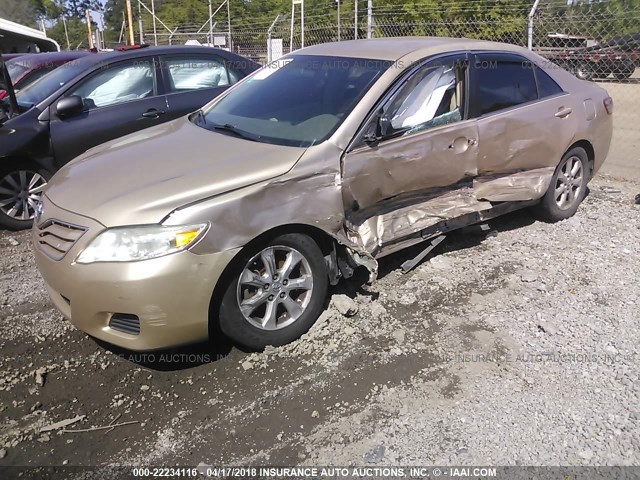 4T1BF3EK8BU662645 - 2011 TOYOTA CAMRY SE/LE/XLE ოქროსფერი ფოტო 2