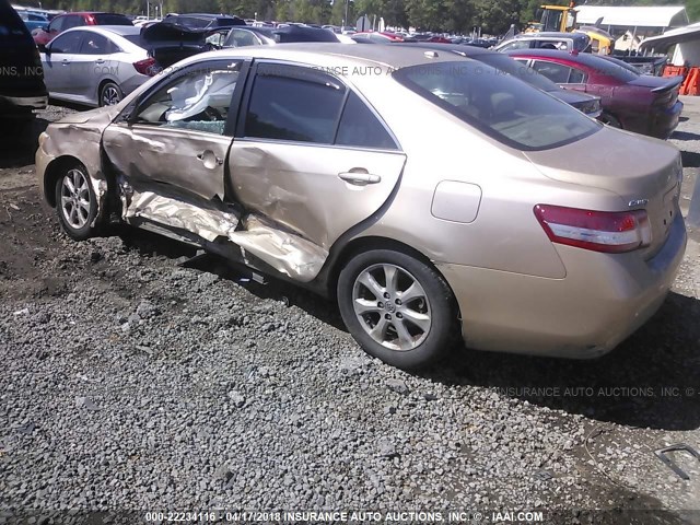 4T1BF3EK8BU662645 - 2011 TOYOTA CAMRY SE/LE/XLE ოქროსფერი ფოტო 3
