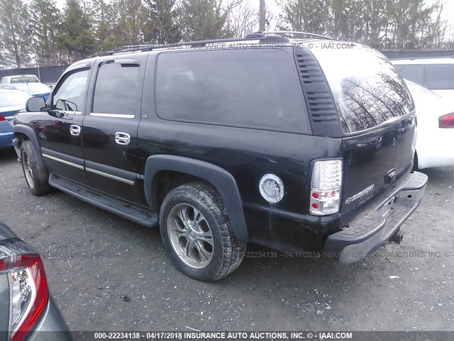 3GNFK16Z75G226997 - 2005 CHEVROLET SUBURBAN K1500 BLACK photo 3