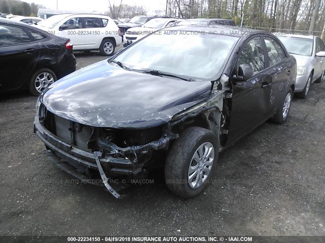 KNAFT4A20B5358081 - 2011 KIA FORTE LX BLACK photo 2