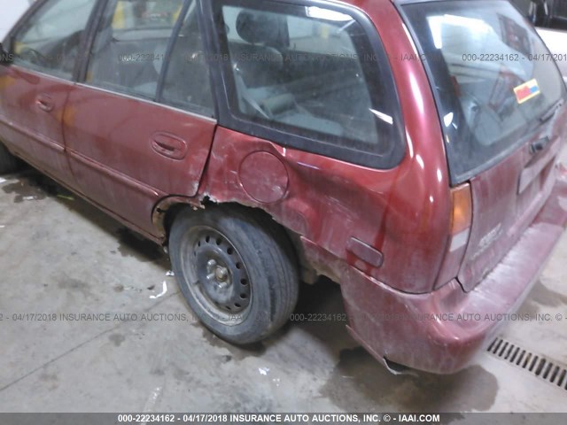 3FALP15PXVR136928 - 1997 FORD ESCORT LX RED photo 6