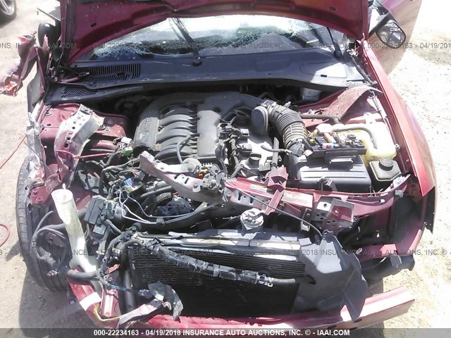 2D4FV48V95H536213 - 2005 DODGE MAGNUM SXT MAROON photo 10