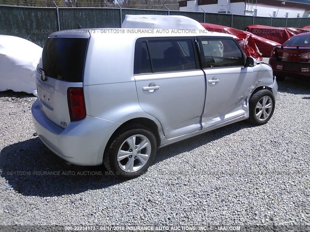 JTLZE4FE0A1114180 - 2010 TOYOTA SCION XB SILVER photo 4