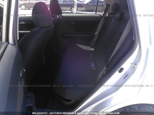 JTLZE4FE0A1114180 - 2010 TOYOTA SCION XB SILVER photo 8