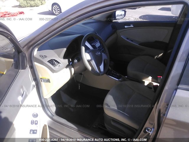 KMHCT4AE8DU462693 - 2013 HYUNDAI ACCENT GLS/GS GRAY photo 5