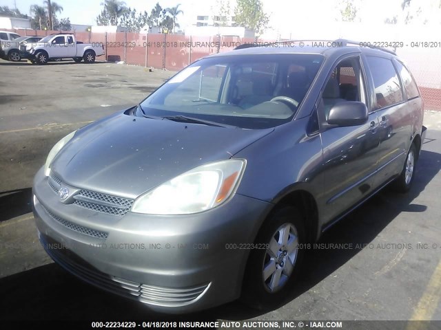 5TDZA23C34S209547 - 2004 TOYOTA SIENNA CE/LE GRAY photo 2