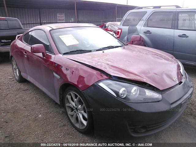 KMHHN66F37U247174 - 2007 HYUNDAI TIBURON GT/SE/GT LIMITED MAROON photo 1