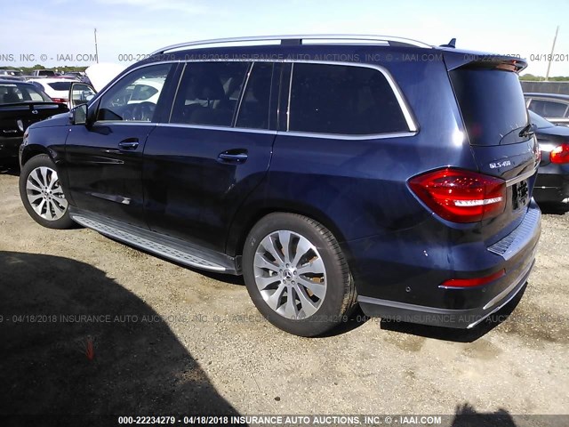 4JGDF6EE3HA991591 - 2017 MERCEDES-BENZ GLS 450 4MATIC Navy photo 3