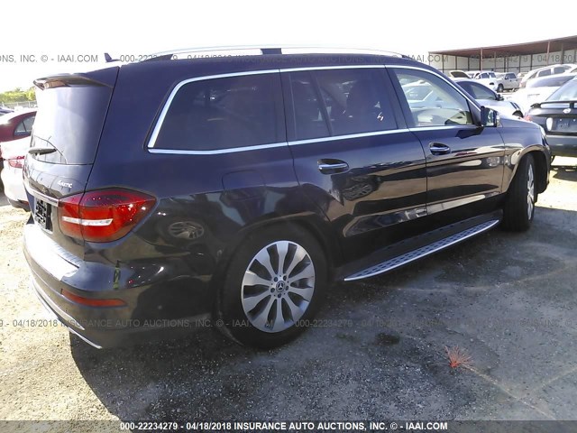 4JGDF6EE3HA991591 - 2017 MERCEDES-BENZ GLS 450 4MATIC Navy photo 4