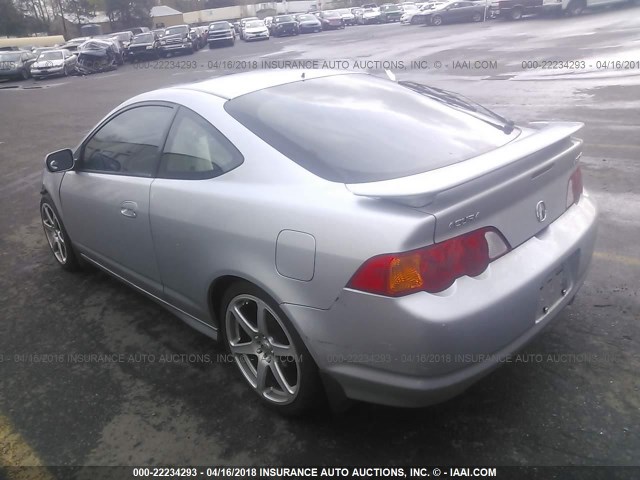 JH4DC53012C040041 - 2002 ACURA RSX TYPE-S SILVER photo 3