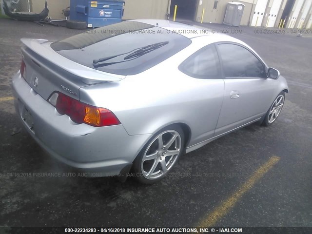 JH4DC53012C040041 - 2002 ACURA RSX TYPE-S SILVER photo 4