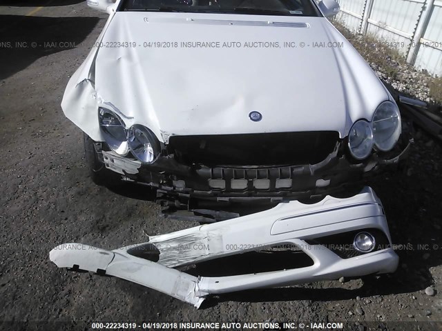 WDBTK72F47T079813 - 2007 MERCEDES-BENZ CLK 550 WHITE photo 6