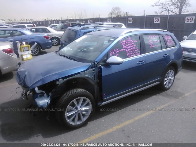 3VWH17AU8HM543841 - 2017 VOLKSWAGEN Golf Alltrack S/SE/SEL 蓝色 照片 2