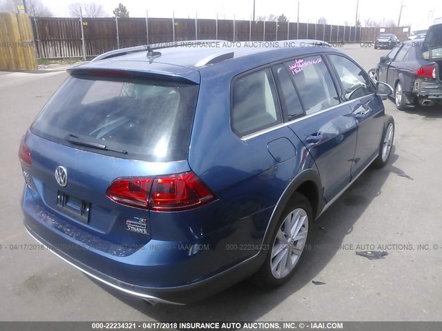 3VWH17AU8HM543841 - 2017 VOLKSWAGEN Golf Alltrack S/SE/SEL 蓝色 照片 4