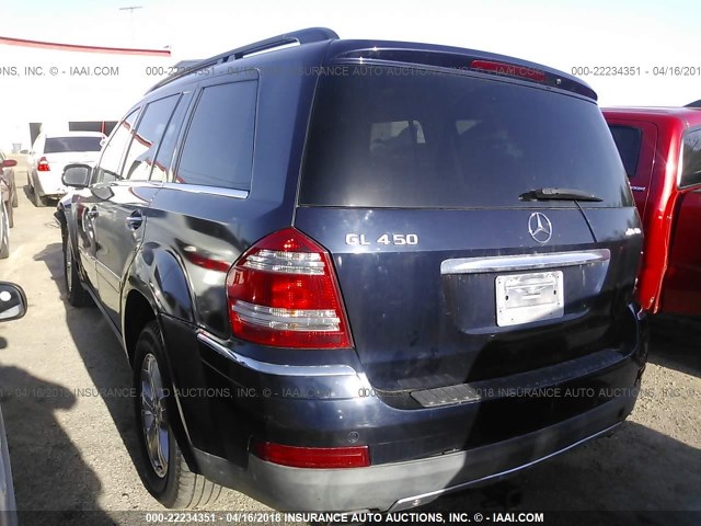 4JGBF71E67A213870 - 2007 MERCEDES-BENZ GL 450 4MATIC Navy photo 3