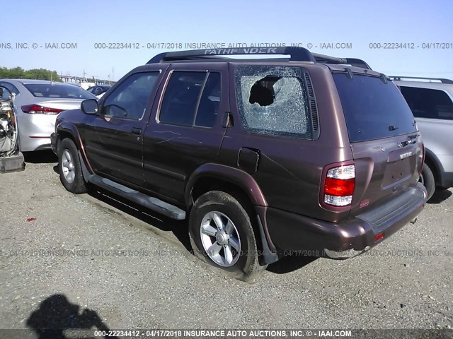 JN8DR09XX4W801369 - 2004 NISSAN PATHFINDER LE/SE BROWN photo 3