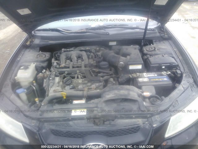 5NPEU46FX6H084529 - 2006 HYUNDAI SONATA GLS/LX BLACK photo 10