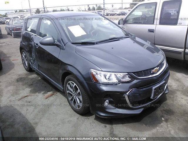 1G1JD6SG5H4139320 - 2017 CHEVROLET SONIC LT GRAY photo 1