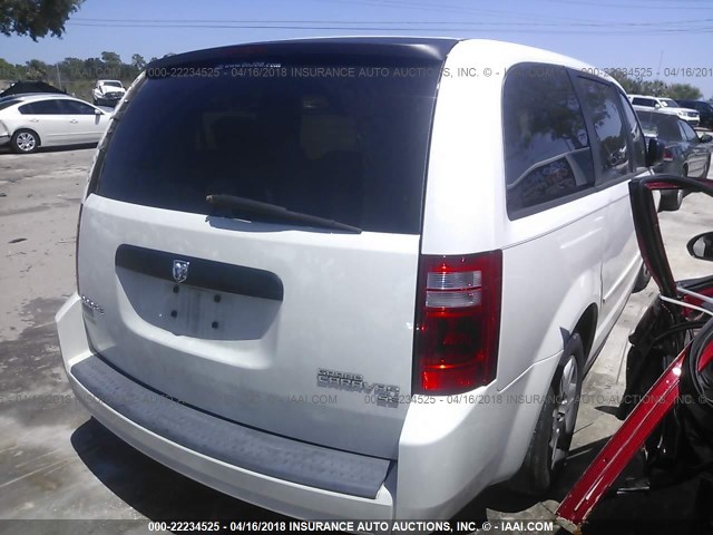 2D8HN44E69R666611 - 2009 DODGE GRAND CARAVAN SE WHITE photo 4