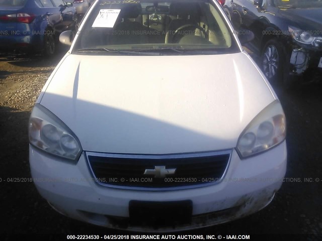 1G1ZS51F66F298408 - 2006 CHEVROLET MALIBU LS თეთრი ფოტო 6