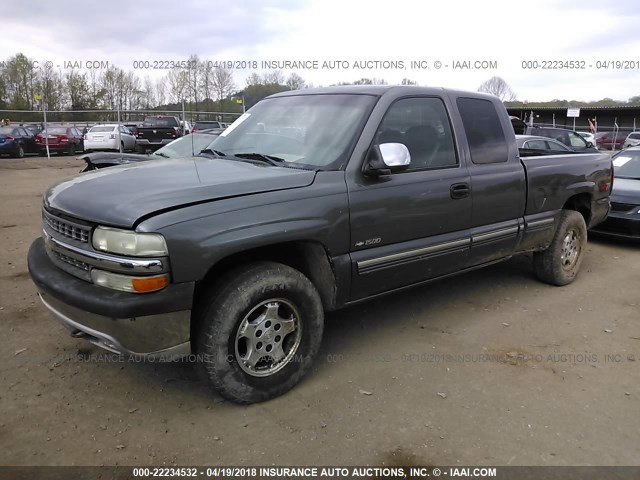 1GCEK19T6YE349567 - 2000 CHEVROLET SILVERADO K1500 GRAY photo 2