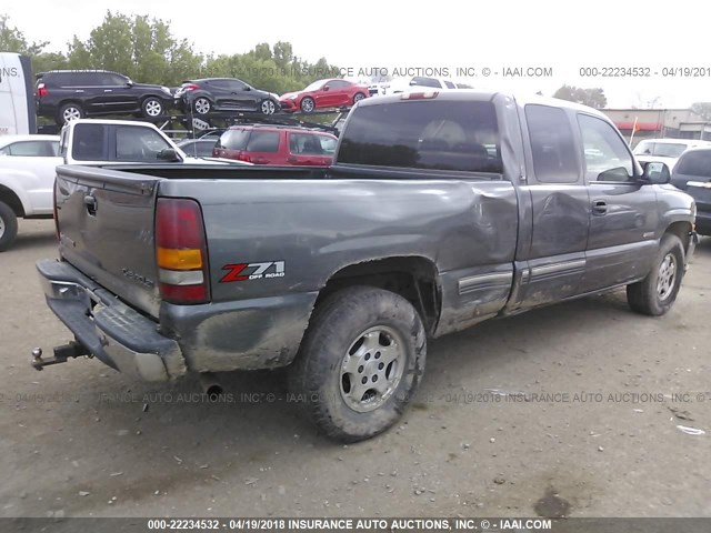 1GCEK19T6YE349567 - 2000 CHEVROLET SILVERADO K1500 GRAY photo 4