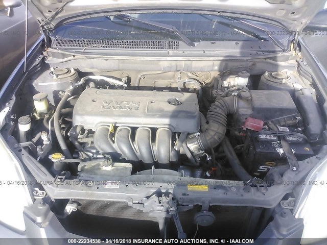 2T1KR32EX8C711635 - 2008 TOYOTA COROLLA MATRIX XR GRAY photo 10