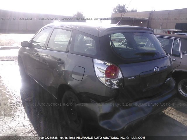 2T1KR32EX8C711635 - 2008 TOYOTA COROLLA MATRIX XR GRAY photo 3